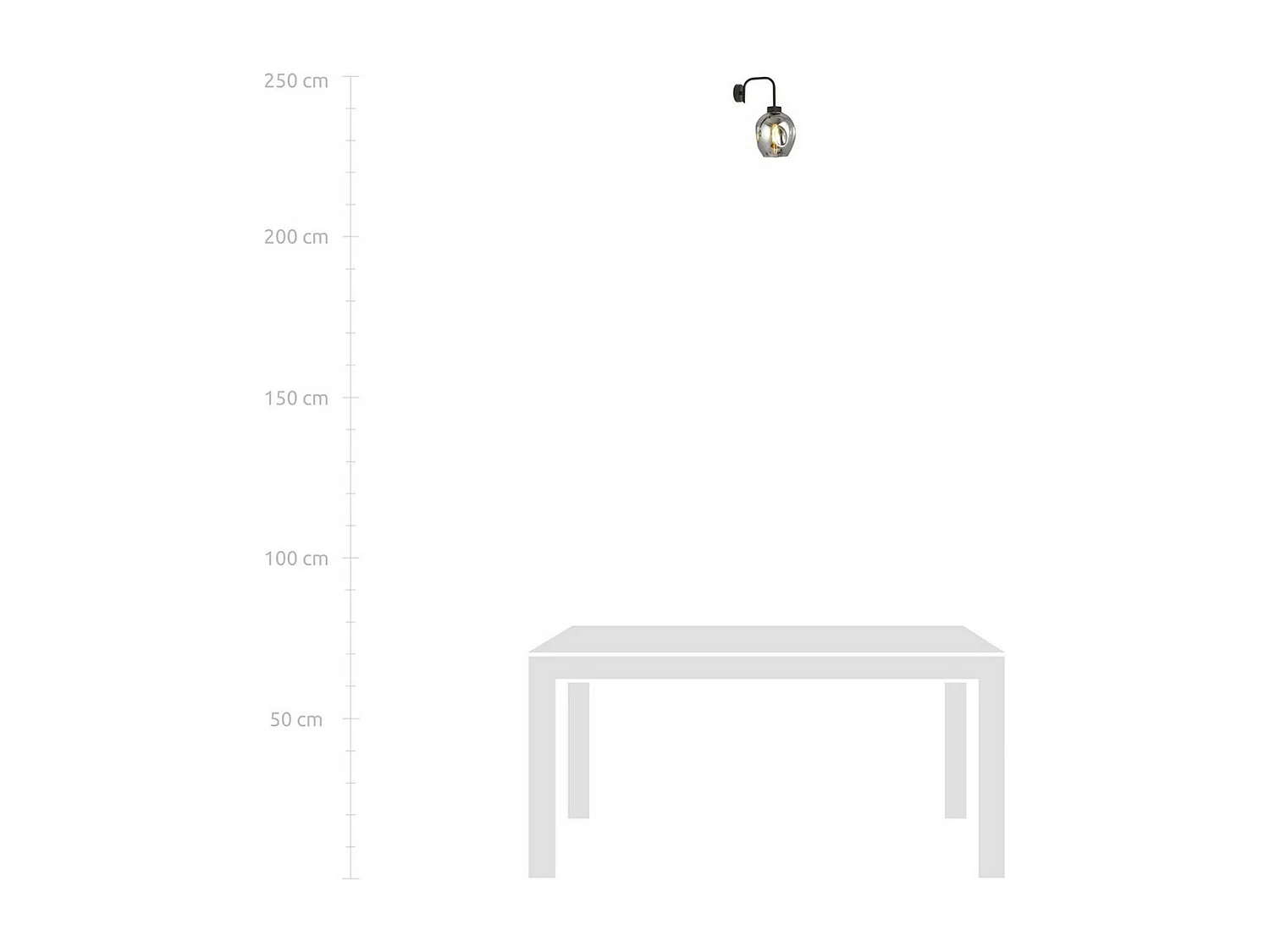 Applique Lukka 1, Noir, 14x26x14 cm, Seven Design