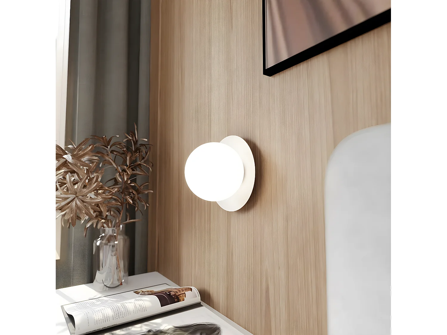 Applique Oslo, Blanc, 20x20x15 cm, EPIKASA