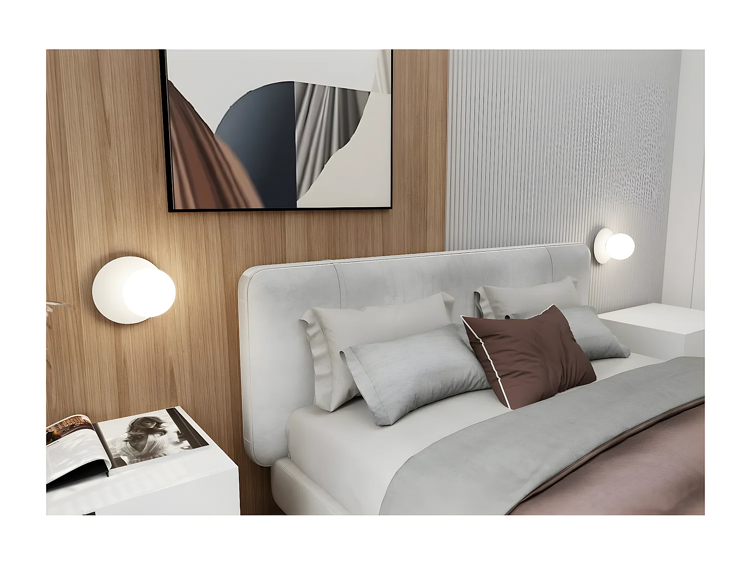 Applique Oslo, Blanc, 20x20x15 cm, EPIKASA