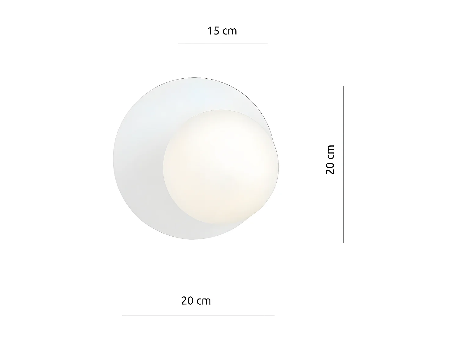 Applique Oslo 7, Blanc, 20x20x15 cm, Seven Design