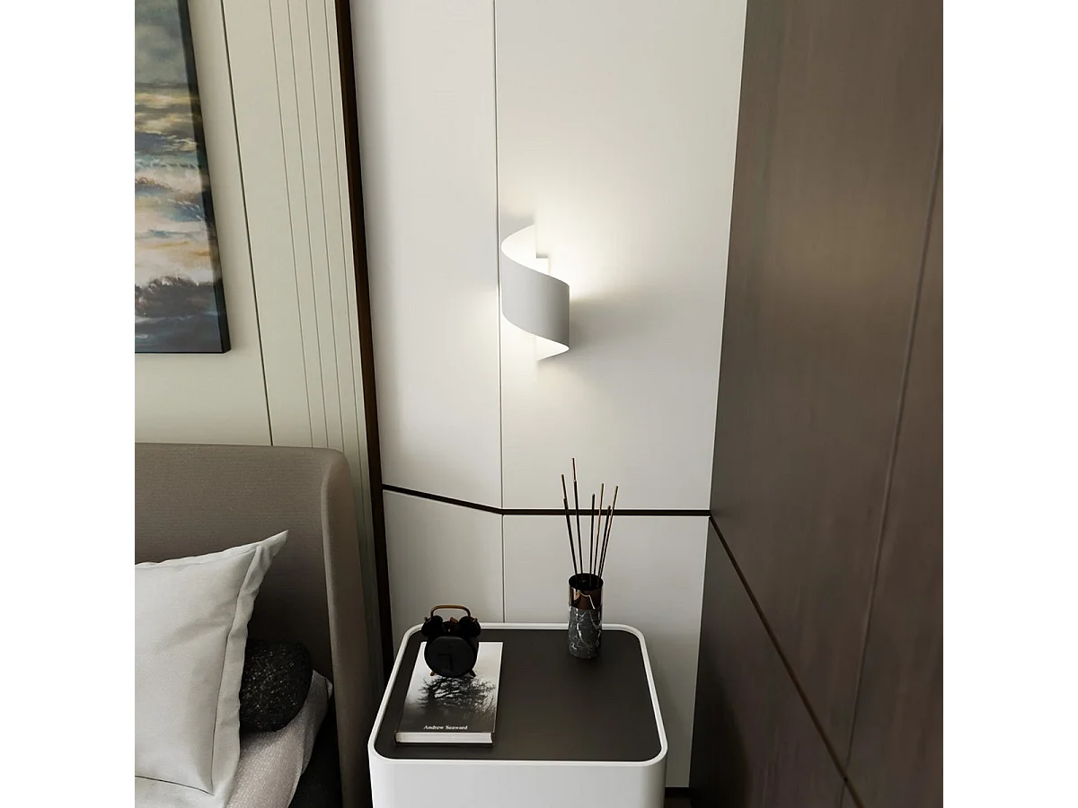 Wandlamp Spiner, Wit, 14x30x13 cm, Seven Design