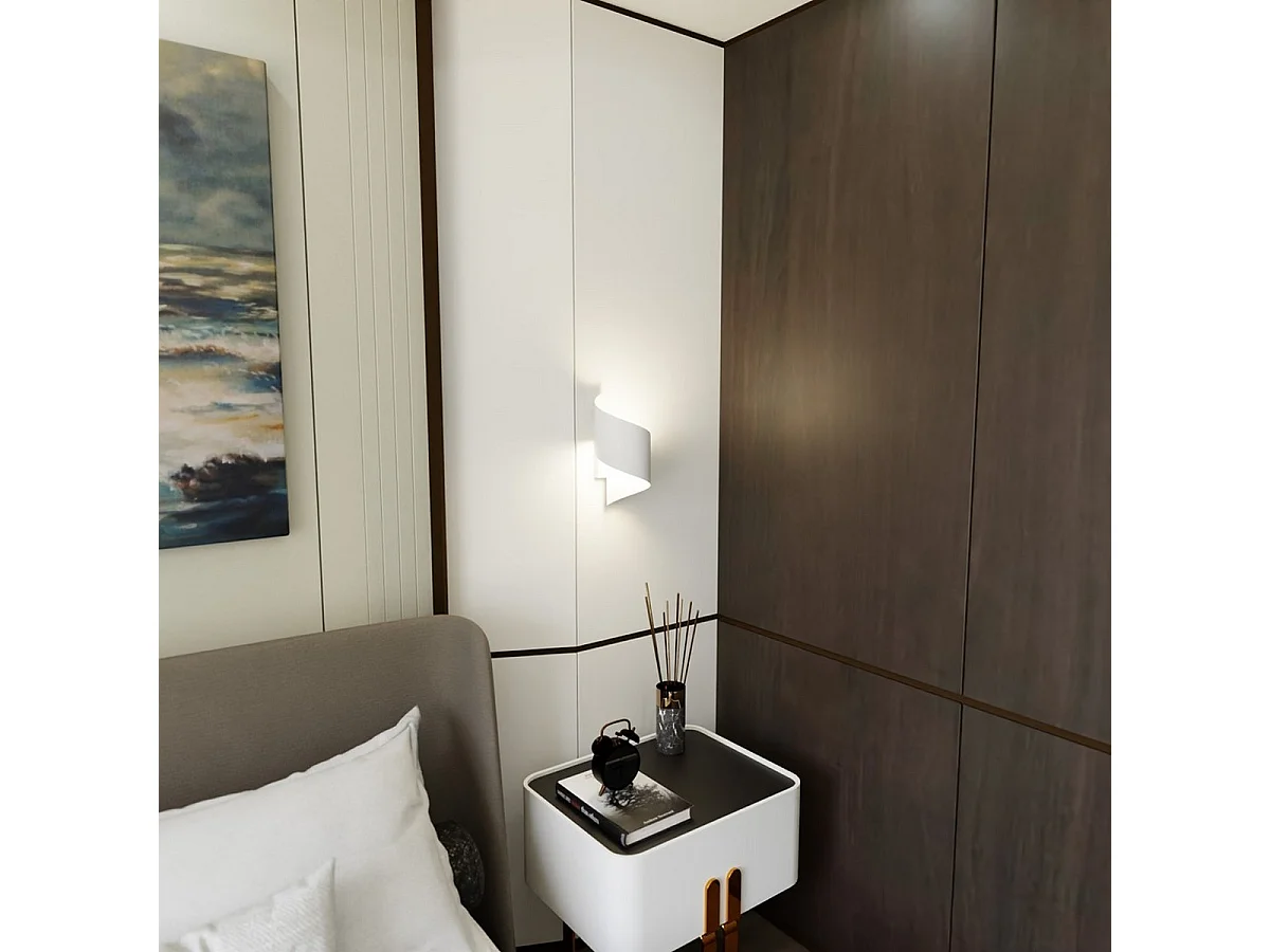 Wandlamp Spiner, Wit, 14x30x13 cm, Seven Design