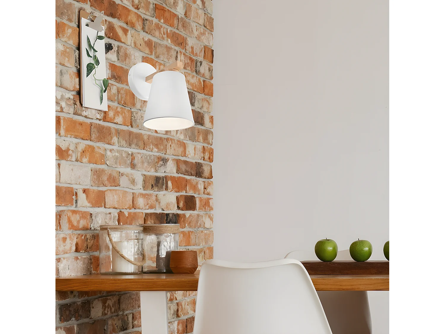 Applique Ellie, Blanc, 22x22x24 cm, Seven Design