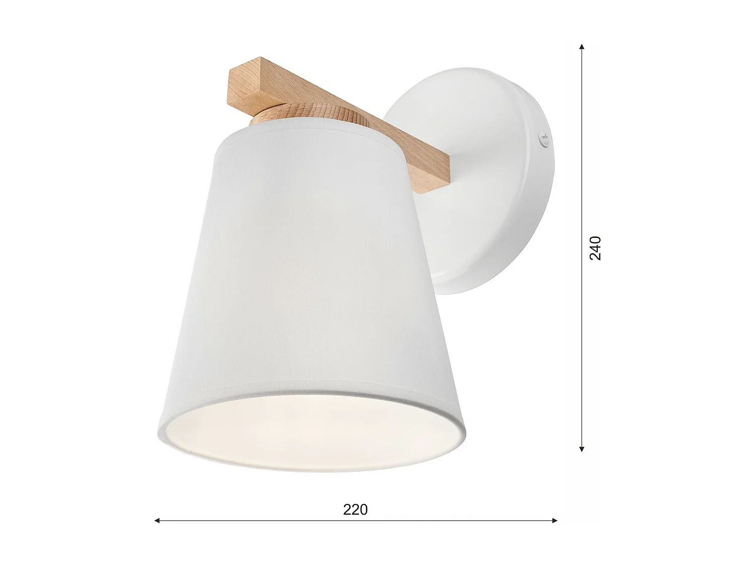 Applique Ellie, Blanc, 22x22x24 cm, Seven Design