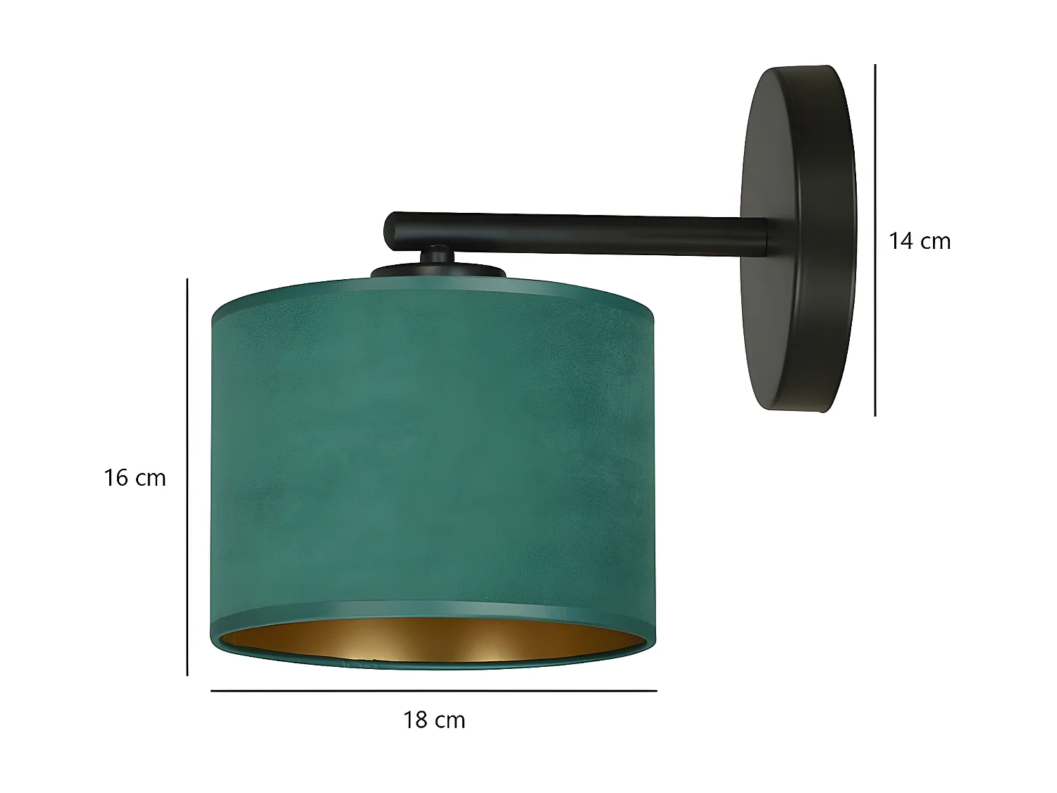 Applique Hilde, Vert, 27x24x20 cm, Seven Design