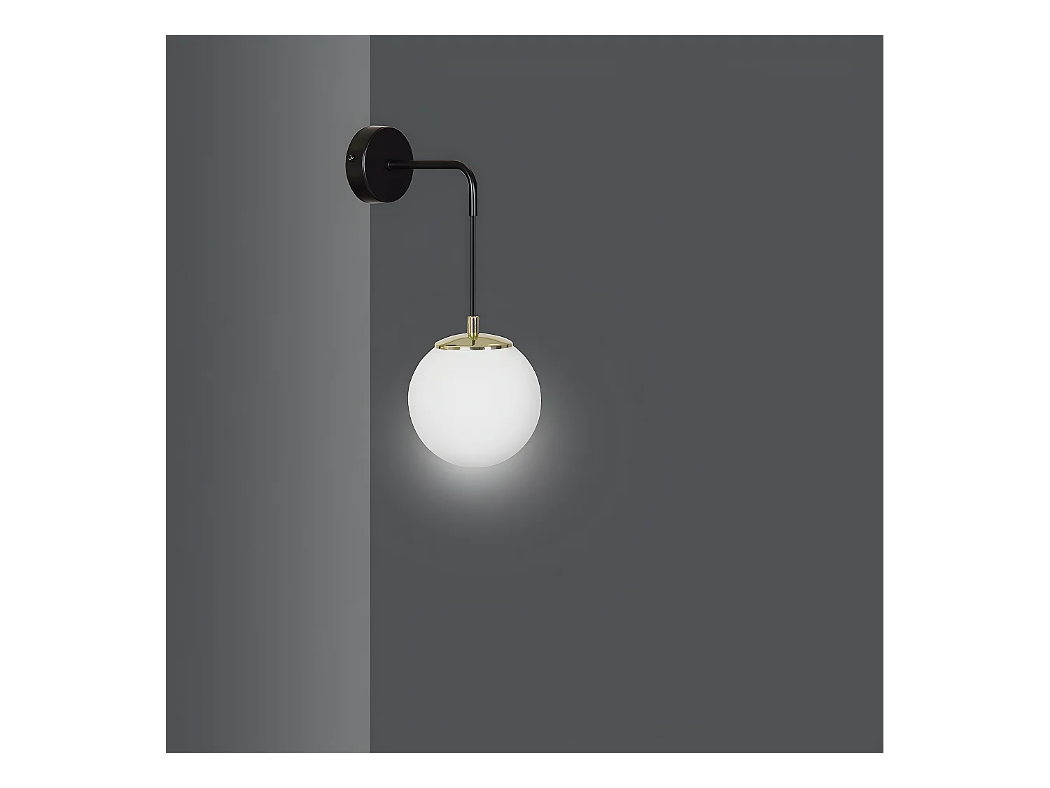 Wandlamp Ognis, Zwart, 18x30x16 cm, Epikasa