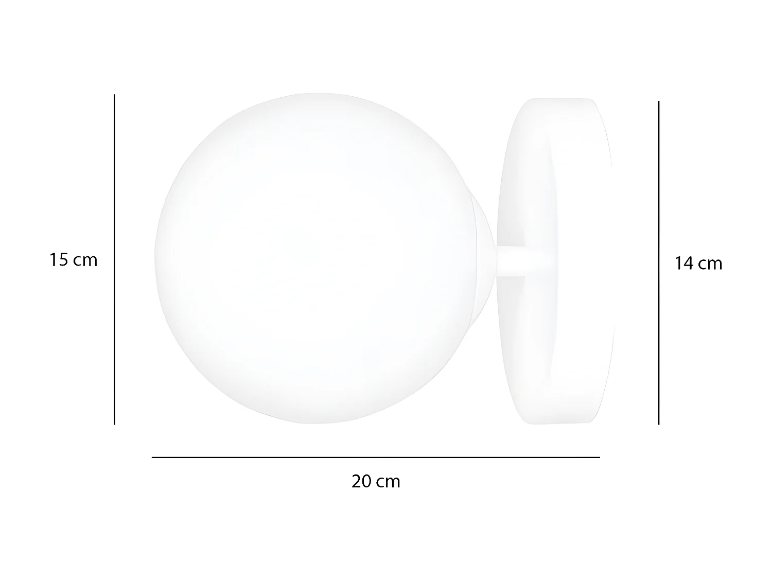 Applique Kalfor, Blanc, 15x15x18 cm, Seven Design