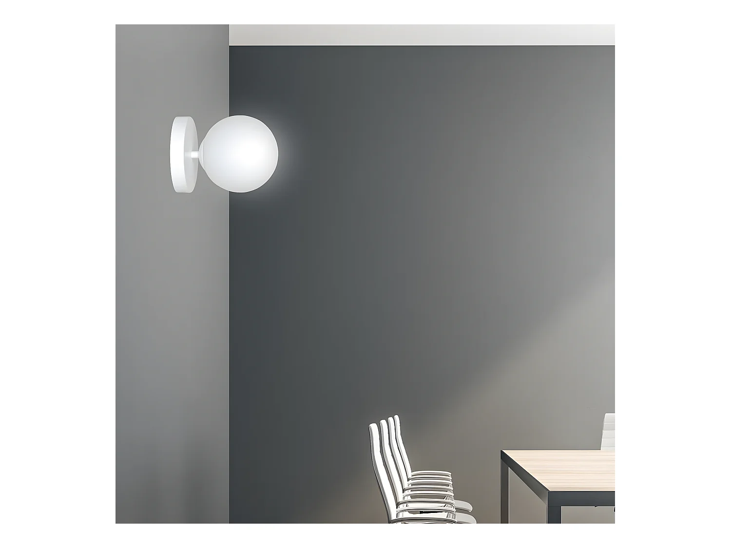 Lampada a Parete Kalfor, Bianco, 15x15x18 cm, Epikasa