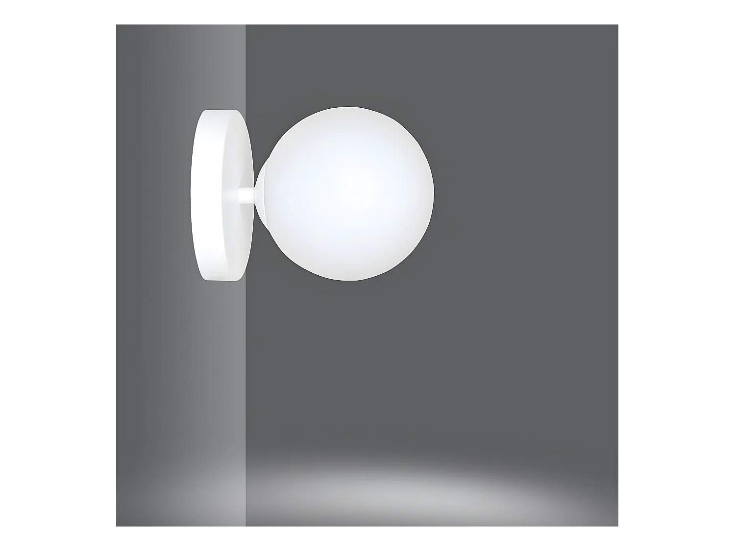 Lampada a Parete Kalfor, Bianco, 15x15x18 cm, Epikasa