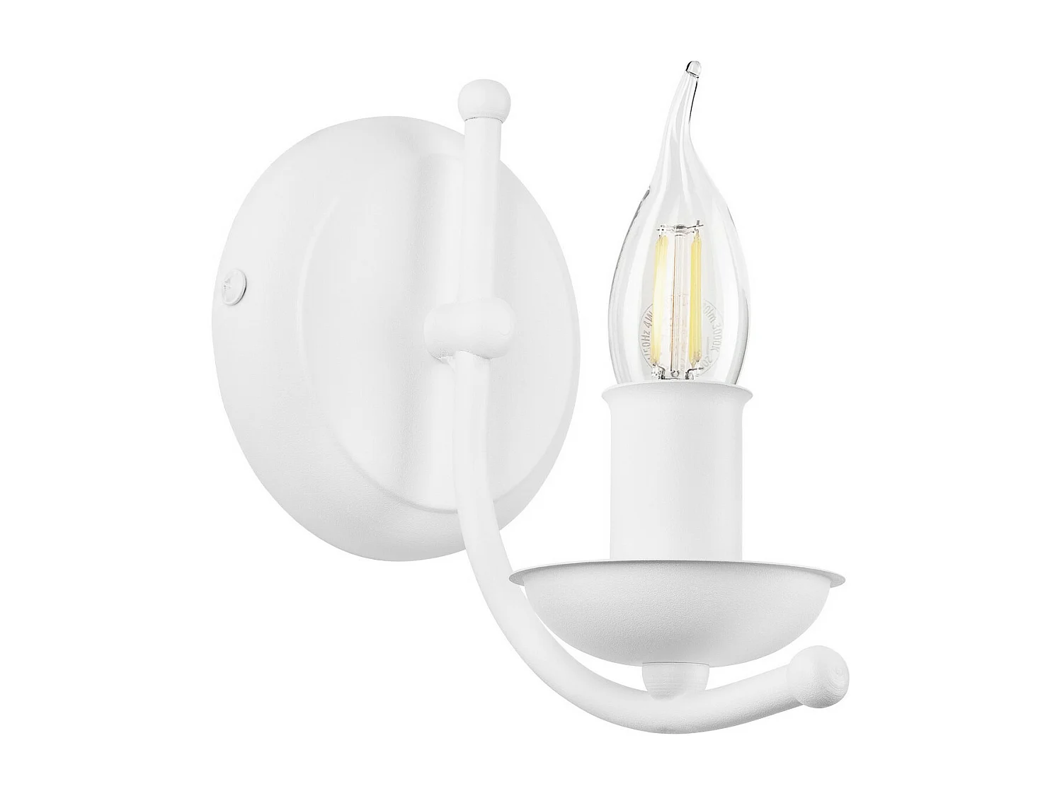 Candeeiro de Parede Luca, Branco, 18x18x17 cm, Seven Design