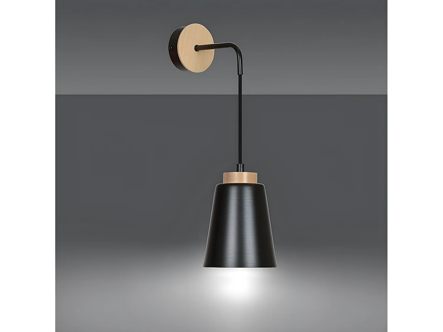 Applique Bolero, Noir, 14x25x16 cm, Seven Design