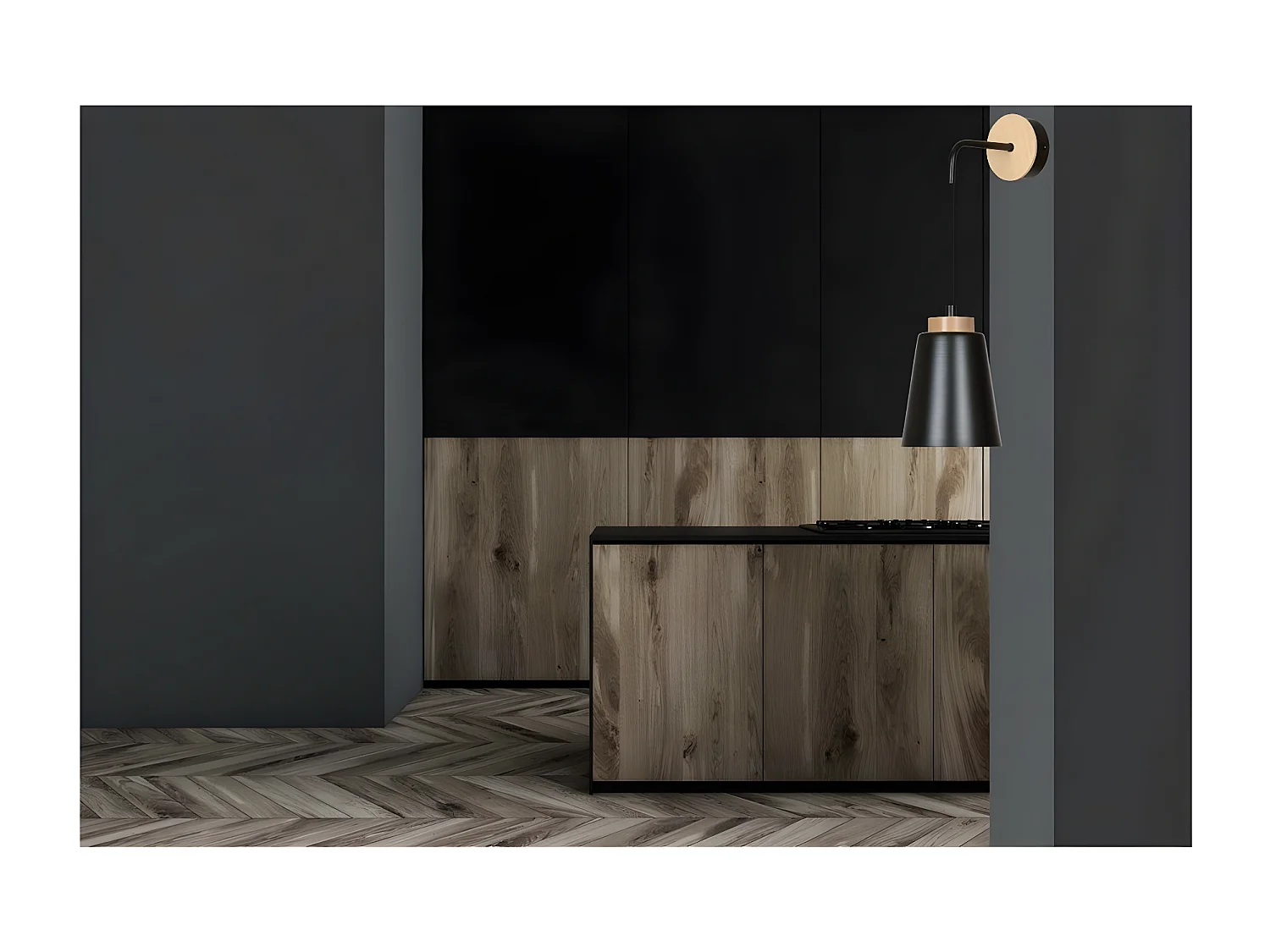 Applique Bolero, Noir, 14x25x16 cm, Seven Design