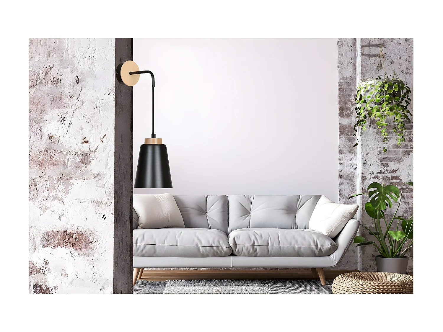 Applique Bolero, Noir, 14x25x16 cm, Seven Design