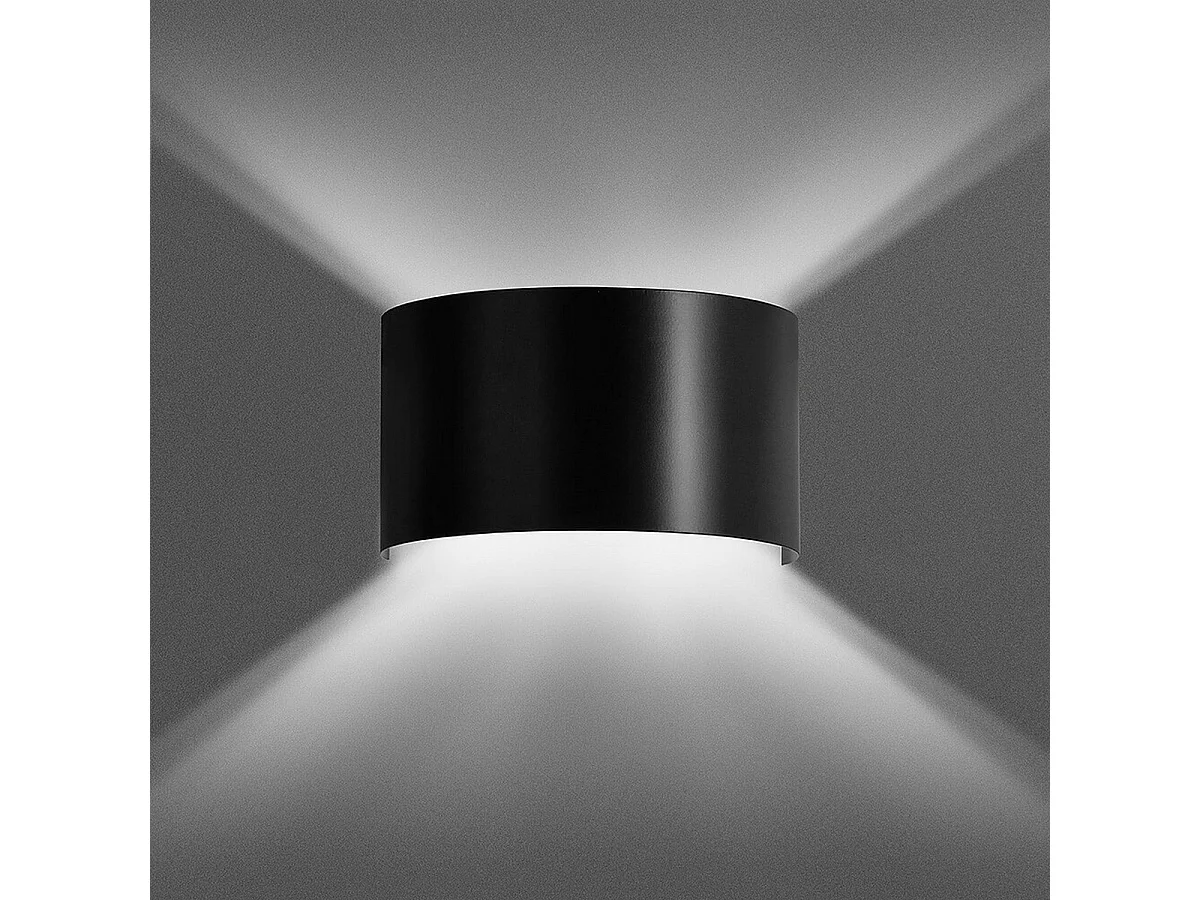 Lampada a Parete Fold, Nero, 20x14x13 cm, Seven Design
