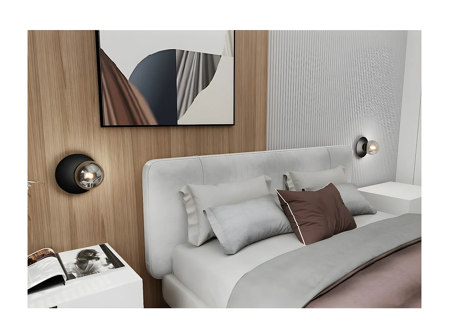 Candeeiro de Parede Oslo 4, Preto, 20x20x15 cm, Seven Design