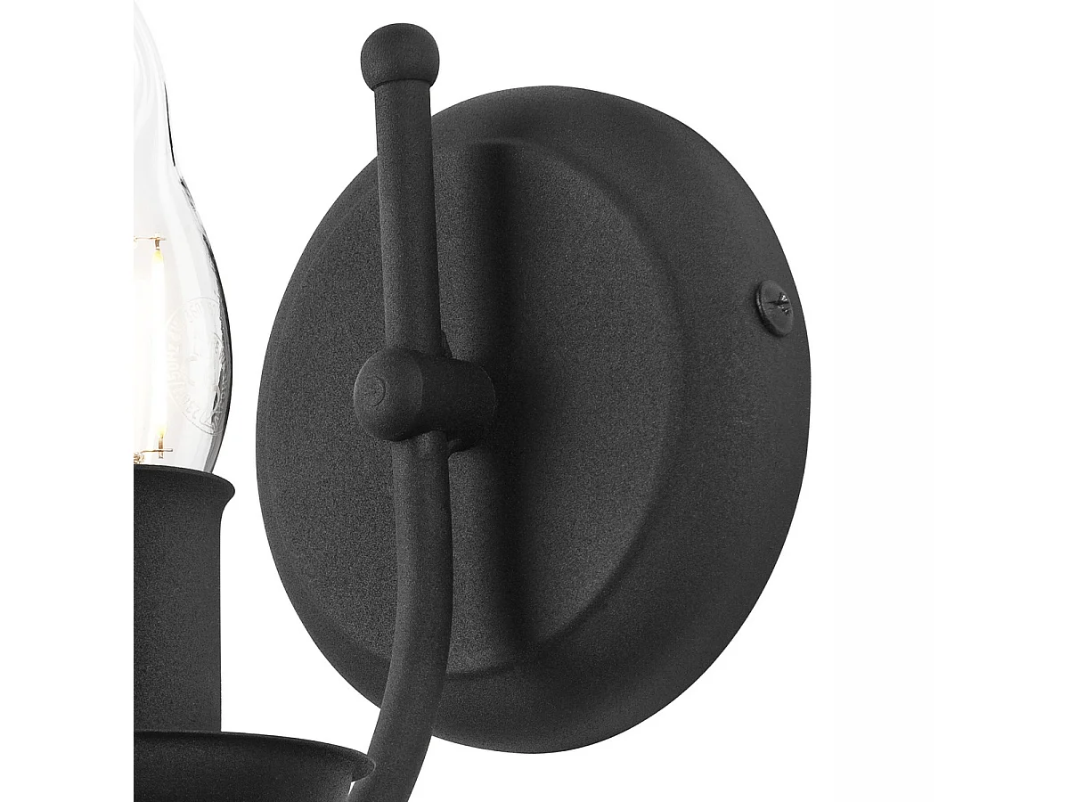 Applique Luca, Noir, 18x18x17 cm, Seven Design