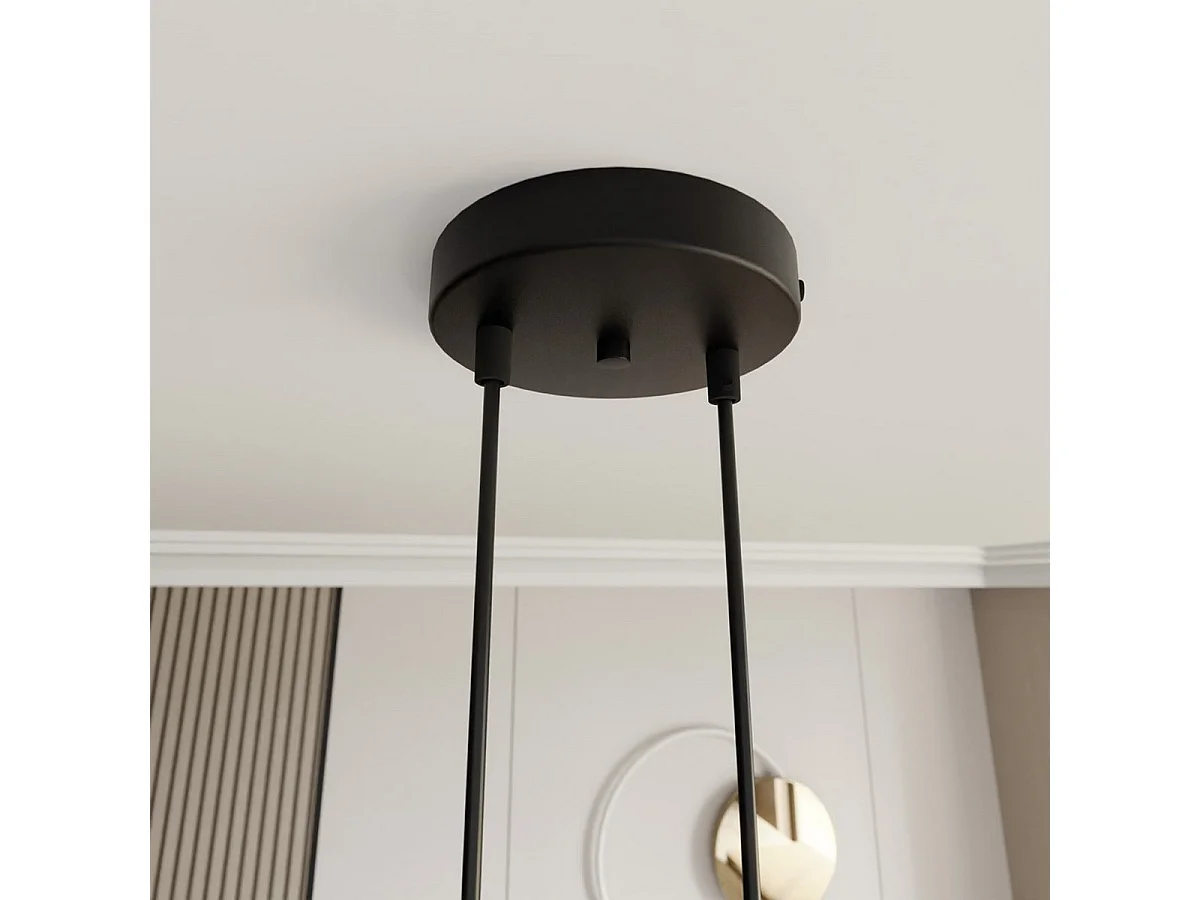 Applique Luca, Noir, 18x18x17 cm, Seven Design