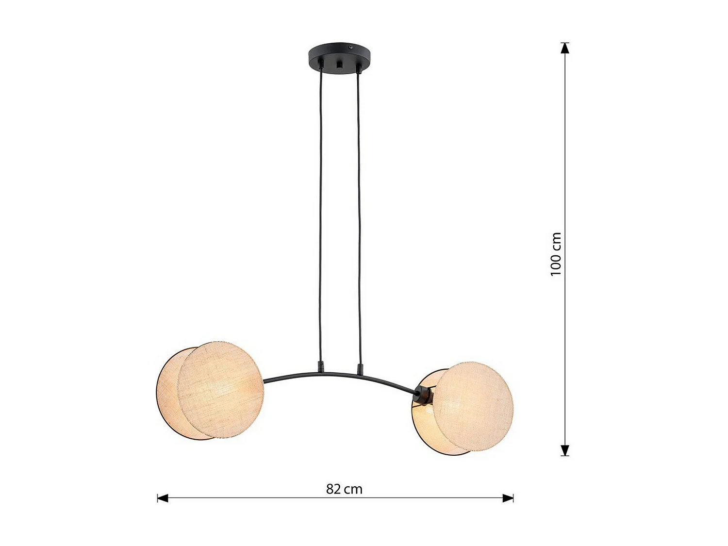 Applique Luca, Noir, 18x18x17 cm, Seven Design