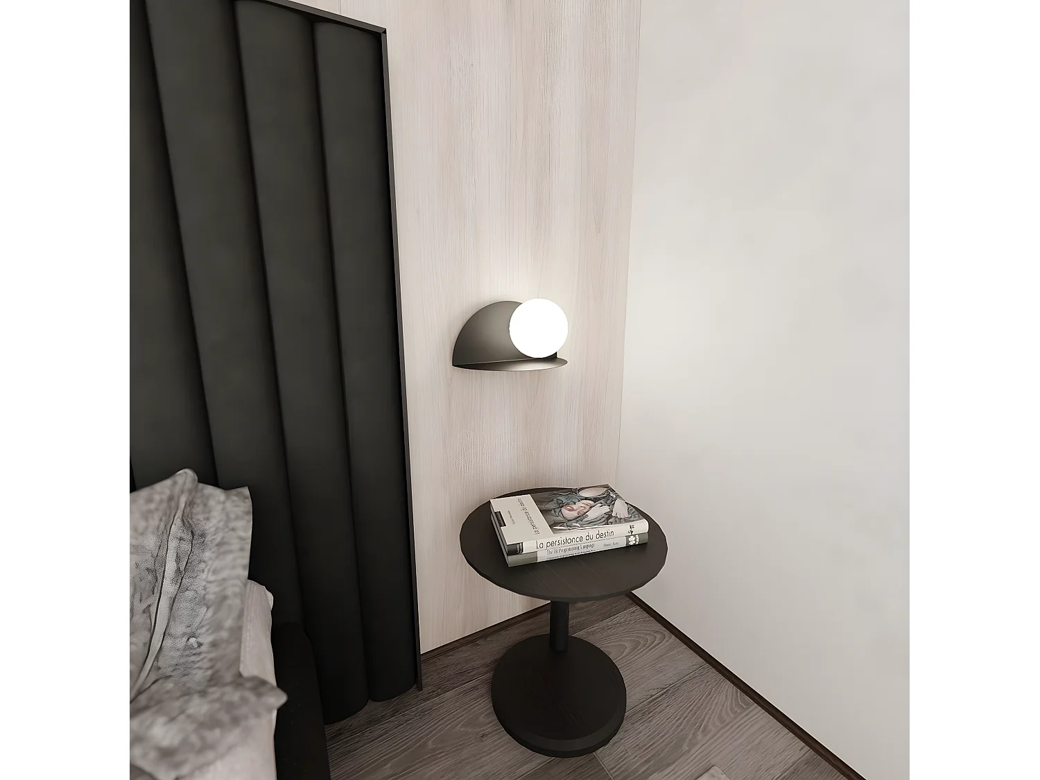 Applique Form, Noir, 30x15x15 cm, Seven Design