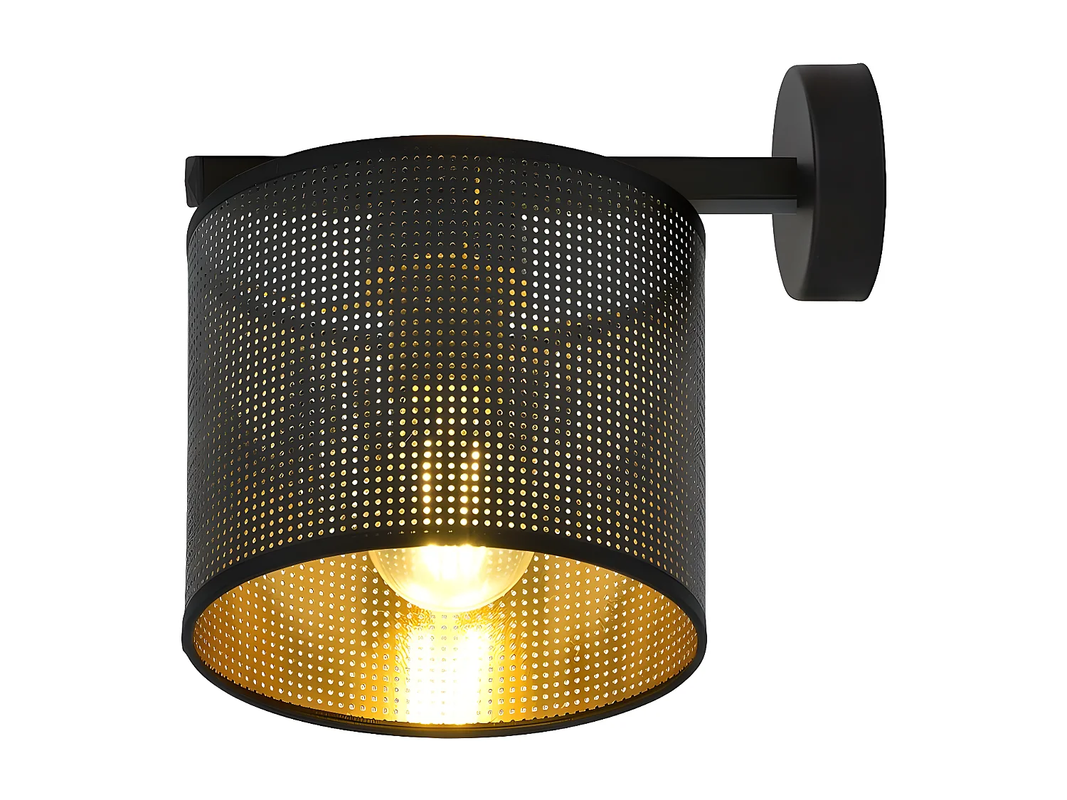 Lámpara de Pared Jordan 8, Negro, 23x22x23 cm, Seven Design