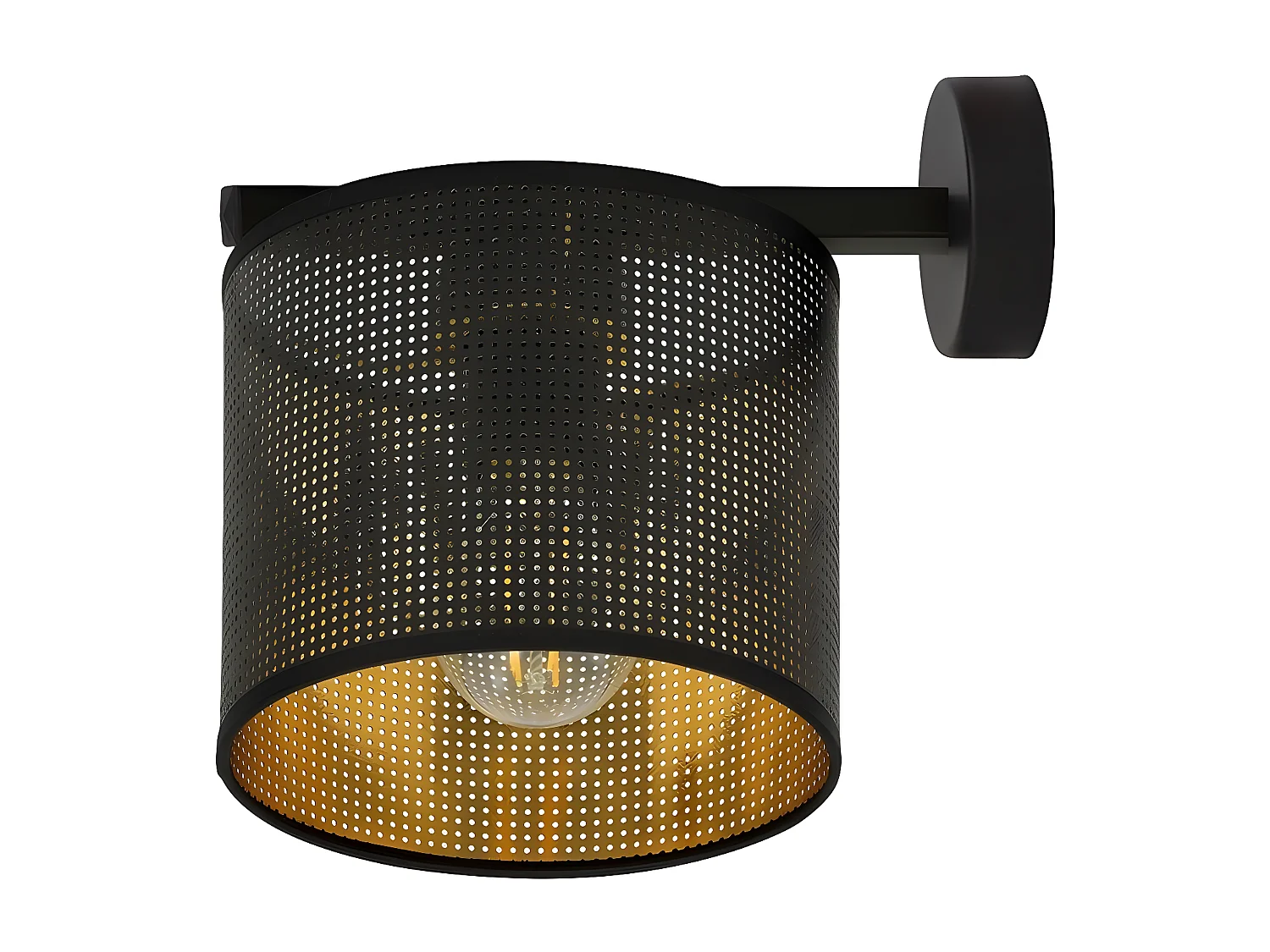 Lámpara de Pared Jordan 8, Negro, 23x22x23 cm, Seven Design