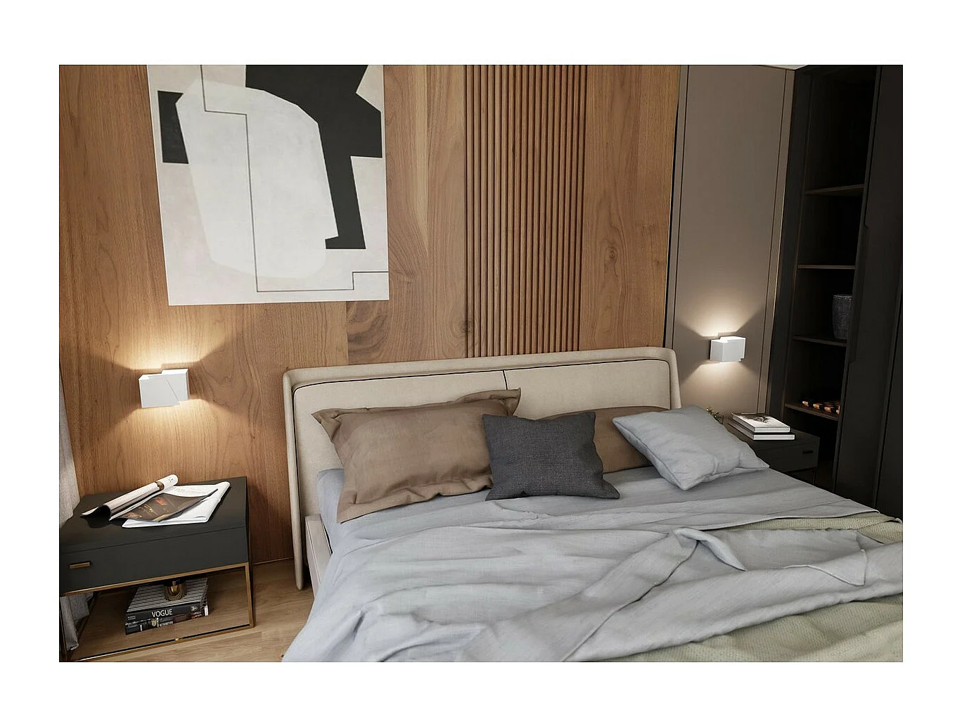 Lámpara de Pared Frost, Blanco, 17x13x13 cm, Seven Design