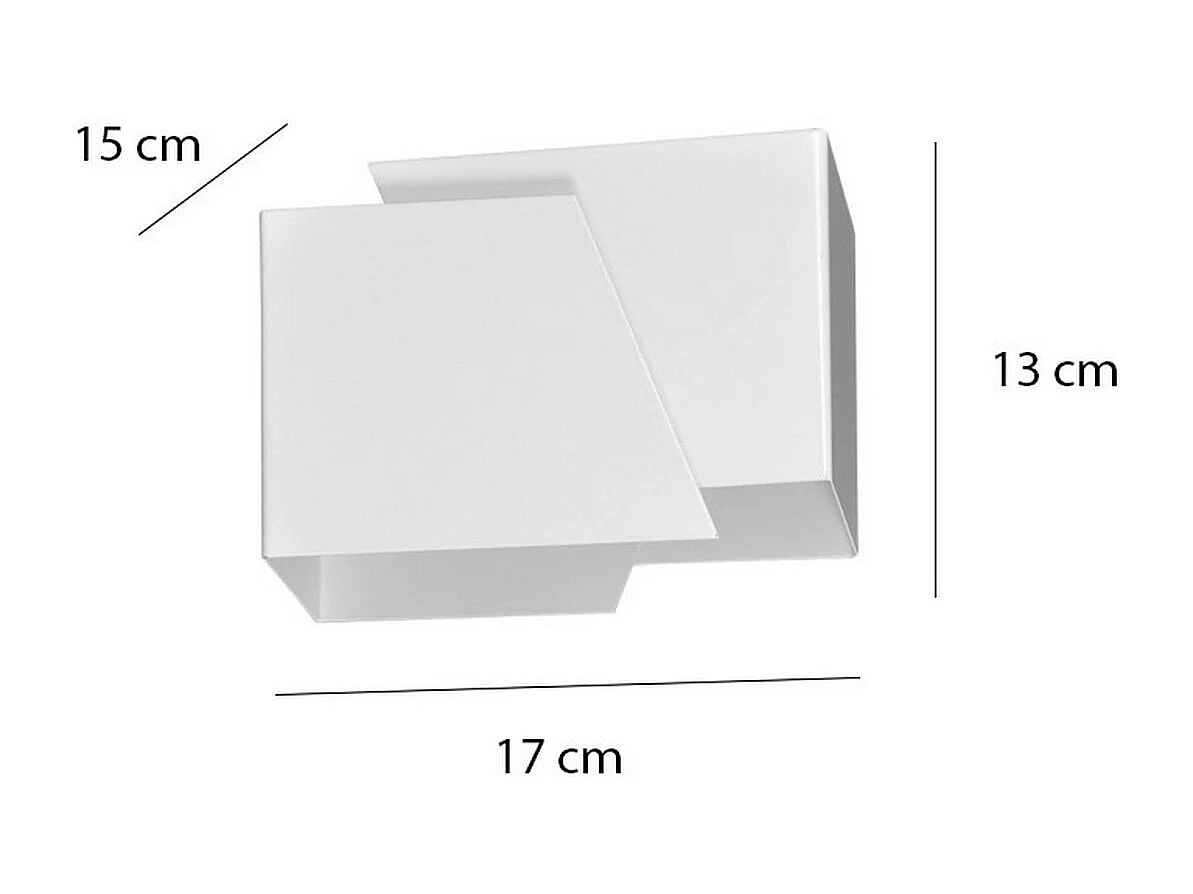 Lámpara de Pared Frost, Blanco, 17x13x13 cm, Seven Design