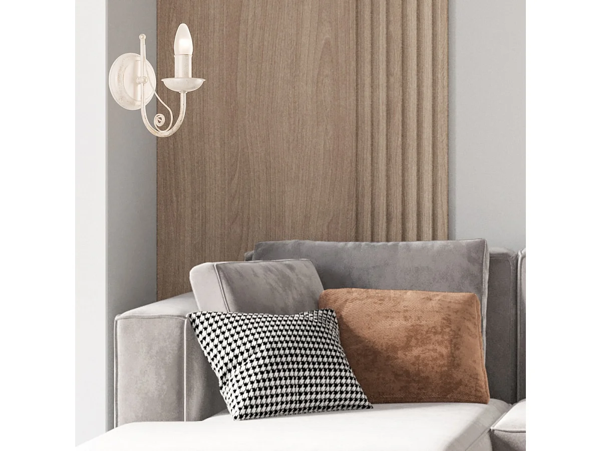 Lampa ścienna Donato, Biały, 20x20x19 cm, Seven Design