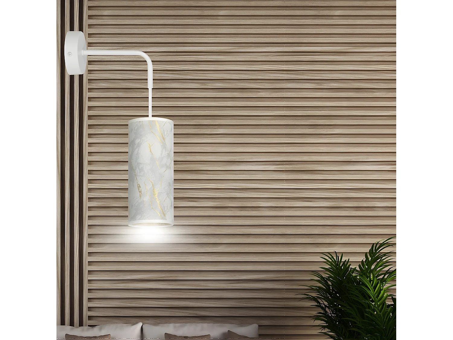 Applique Karli, Blanc, 10x40x18 cm, Seven Design