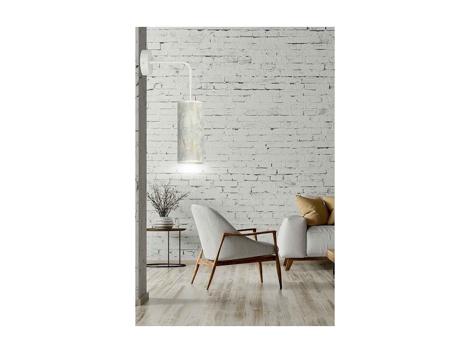 Applique Karli, Blanc, 10x40x18 cm, Seven Design