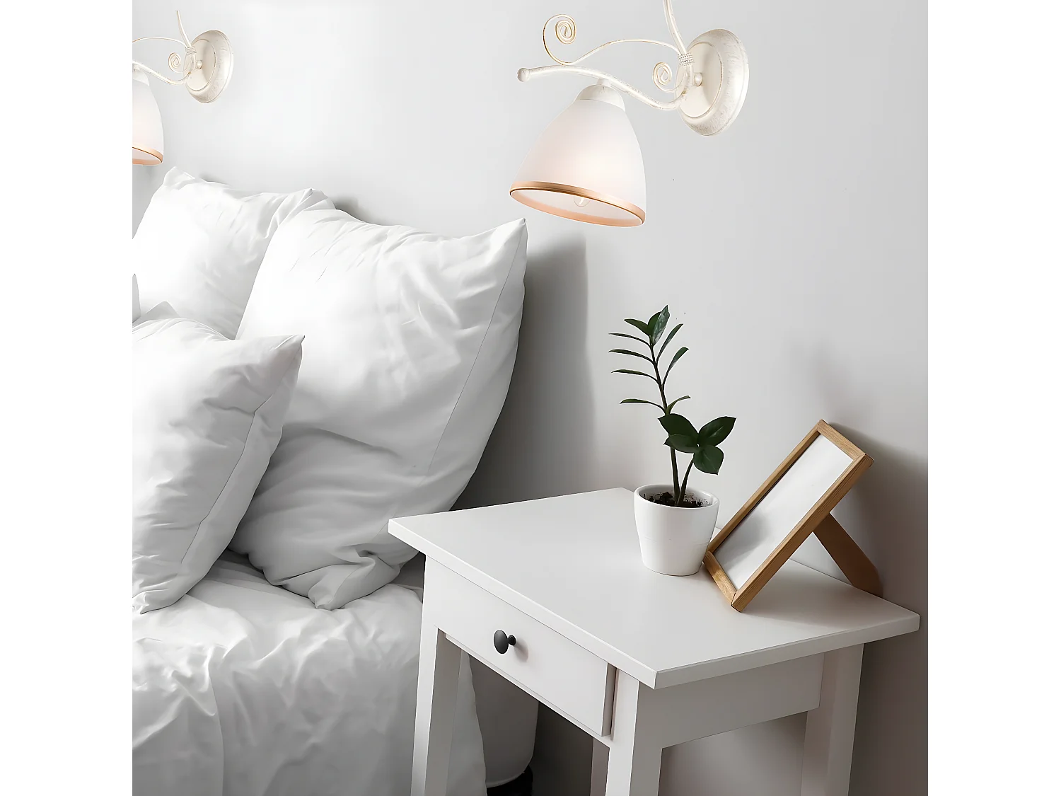 Applique Retrò, Blanc, 25x25x30 cm, EPIKASA