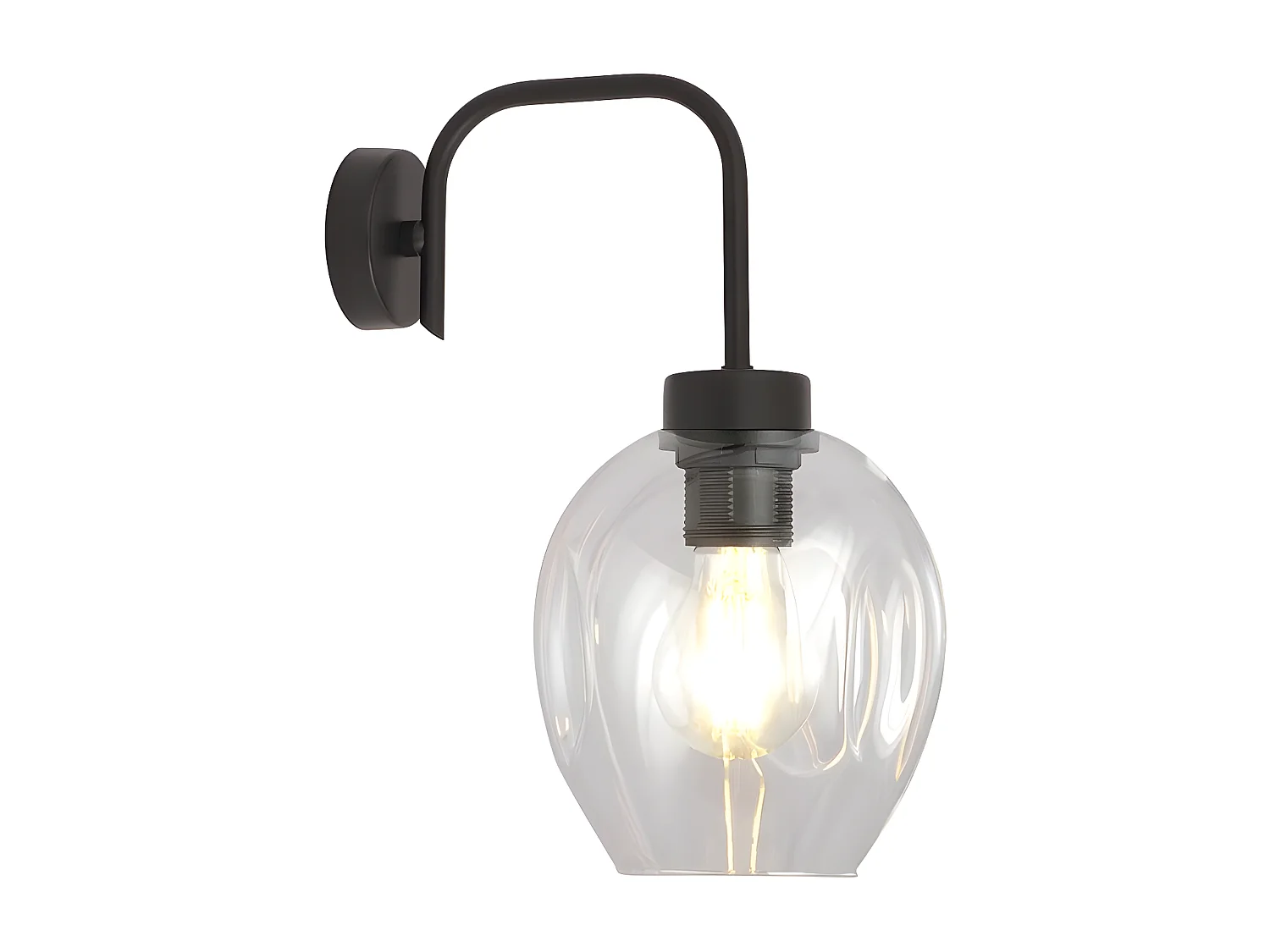 Applique Lukka 5, Noir, 14x26x14 cm, Seven Design