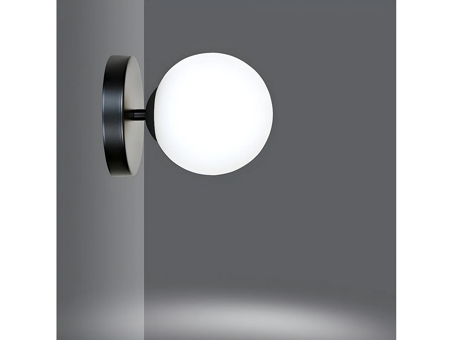 Applique Halldor, Noir, 15x15x18 cm, EPIKASA