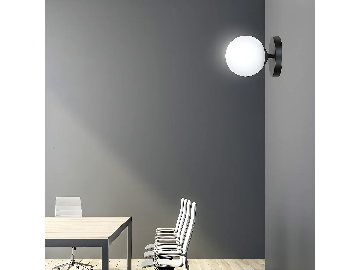 Applique Halldor, Noir, 15x15x18 cm, EPIKASA