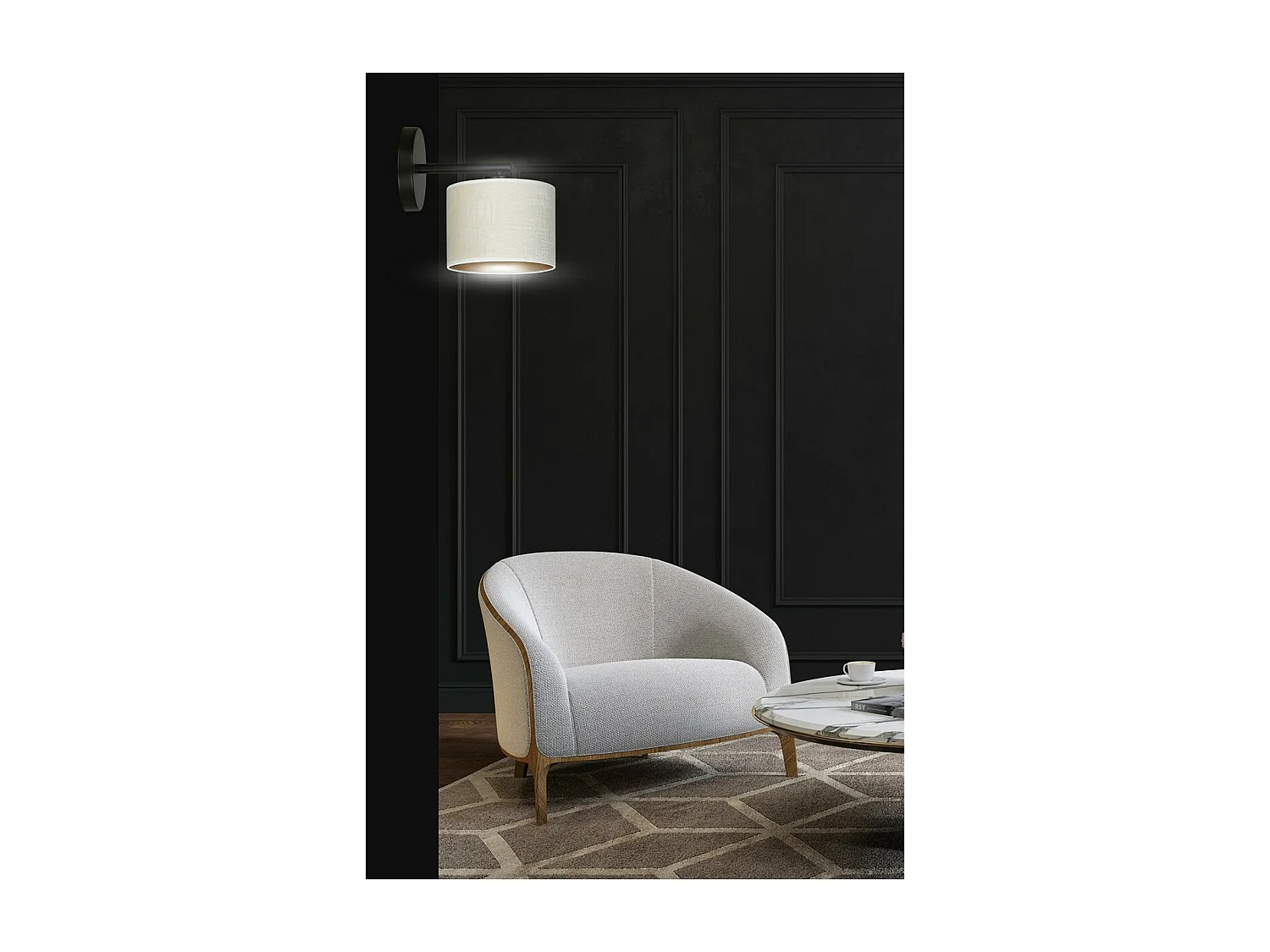 Applique Hilde, Blanc, 27x24x20 cm, Seven Design