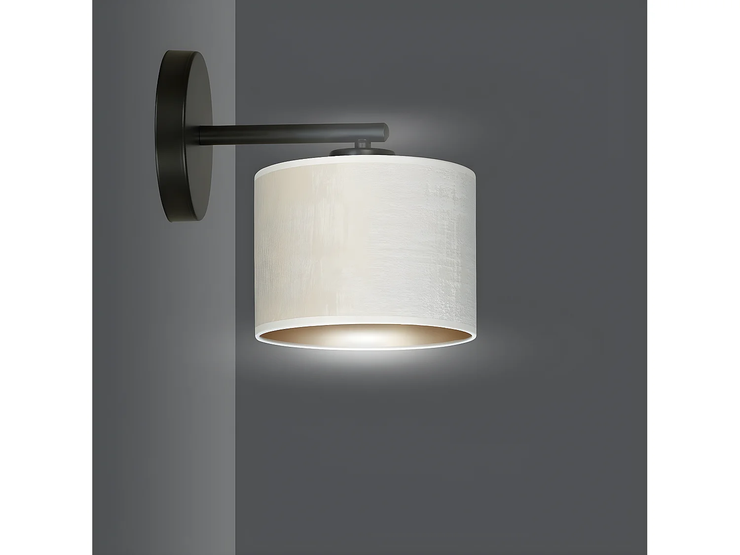 Wandlamp Hilde, Wit, 27x24x20 cm, Seven Design