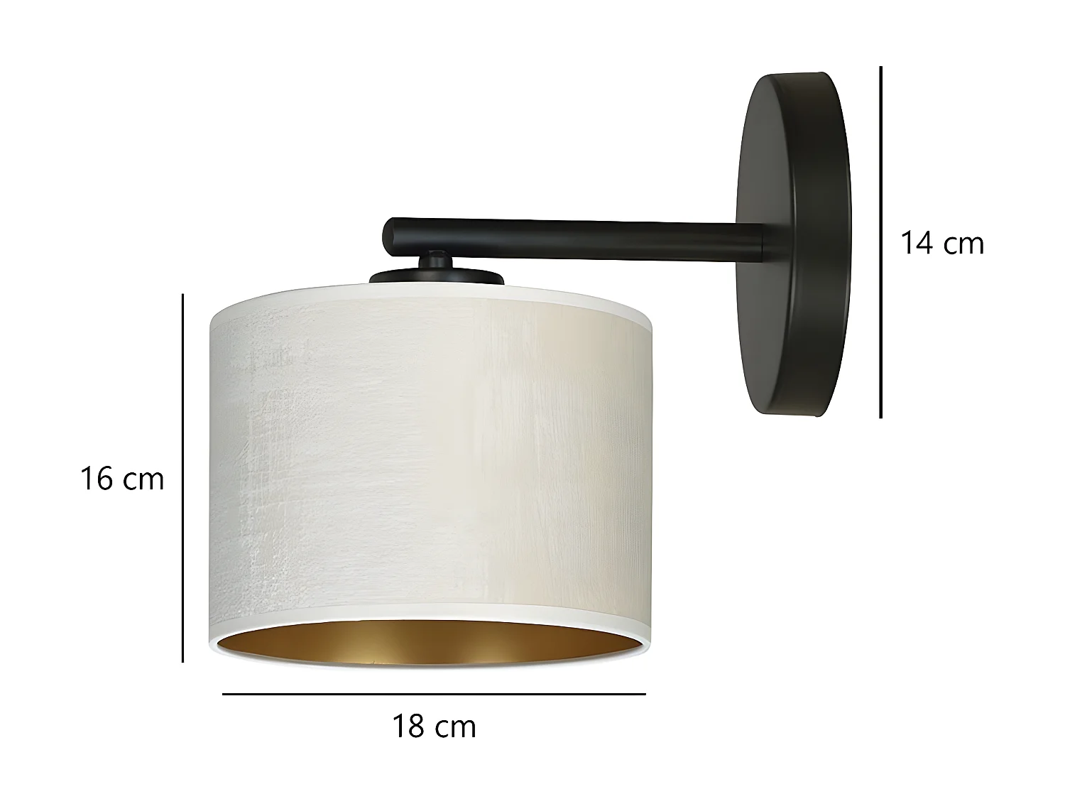 Wandlamp Hilde, Wit, 27x24x20 cm, Seven Design