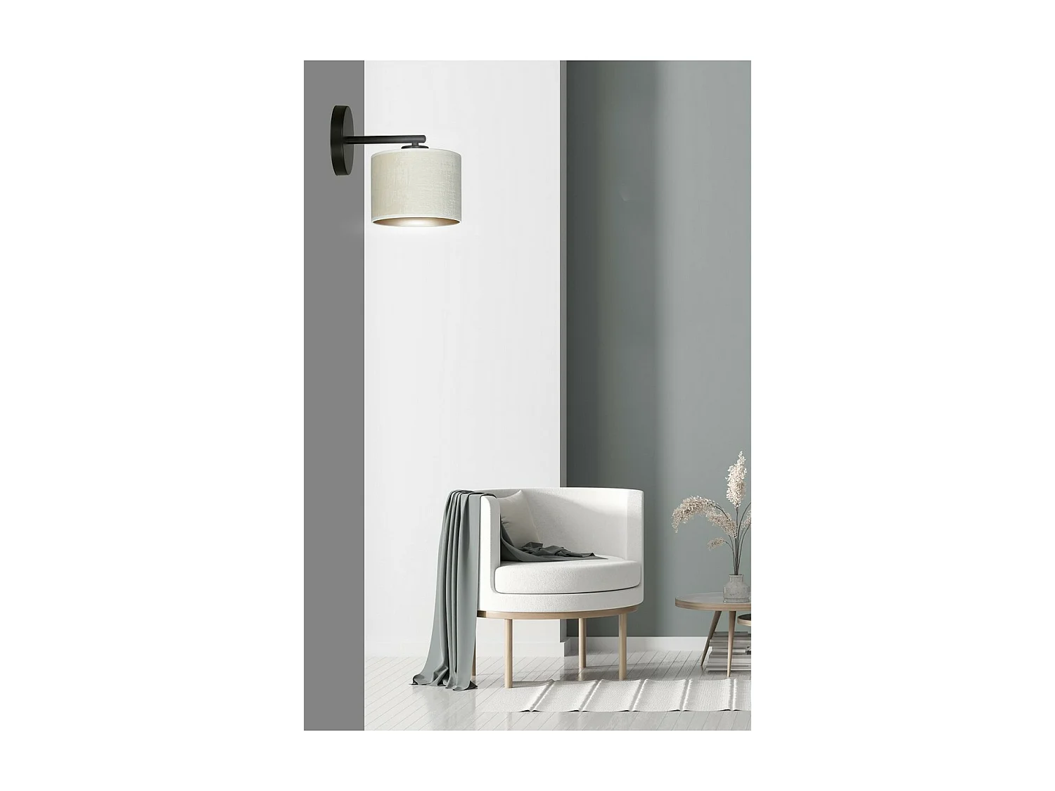 Wandlamp Hilde, Wit, 27x24x20 cm, Seven Design