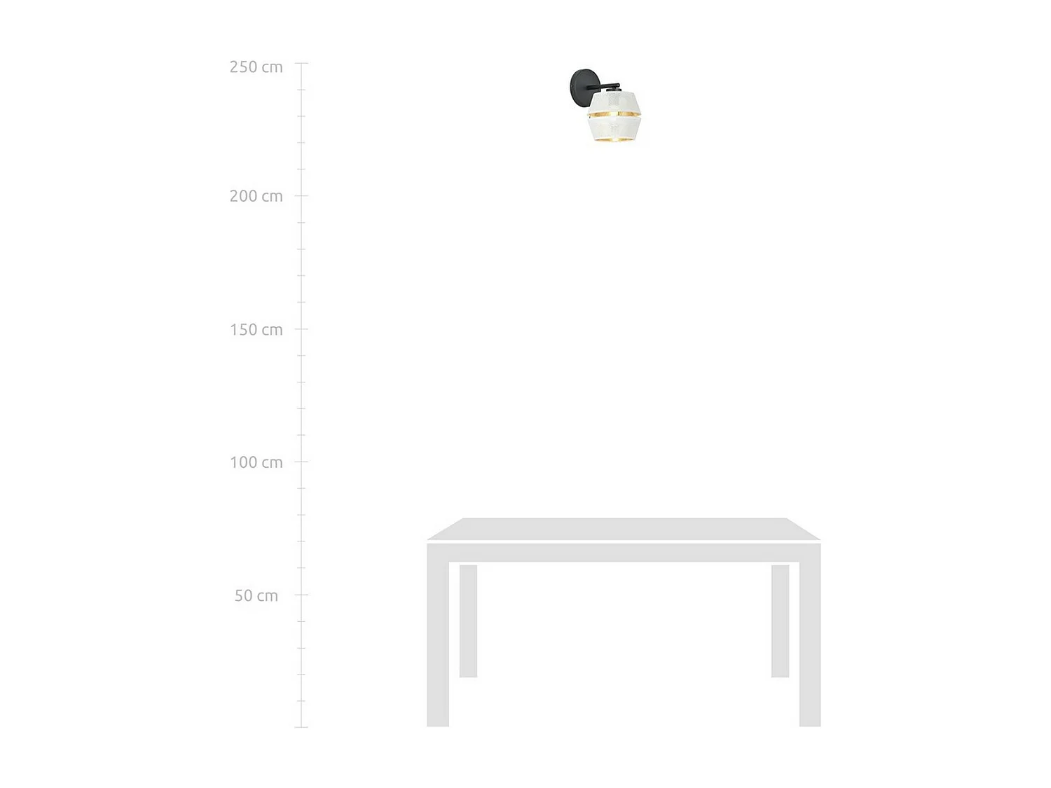 Applique Malia, Blanc, 20x25x20 cm, Seven Design