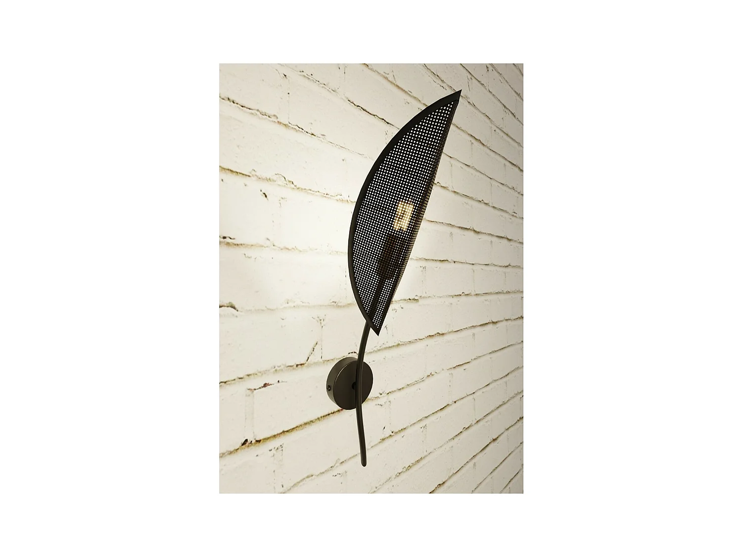 Applique Fleur de Lotus, Noir, 12x51x12 cm, EPIKASA