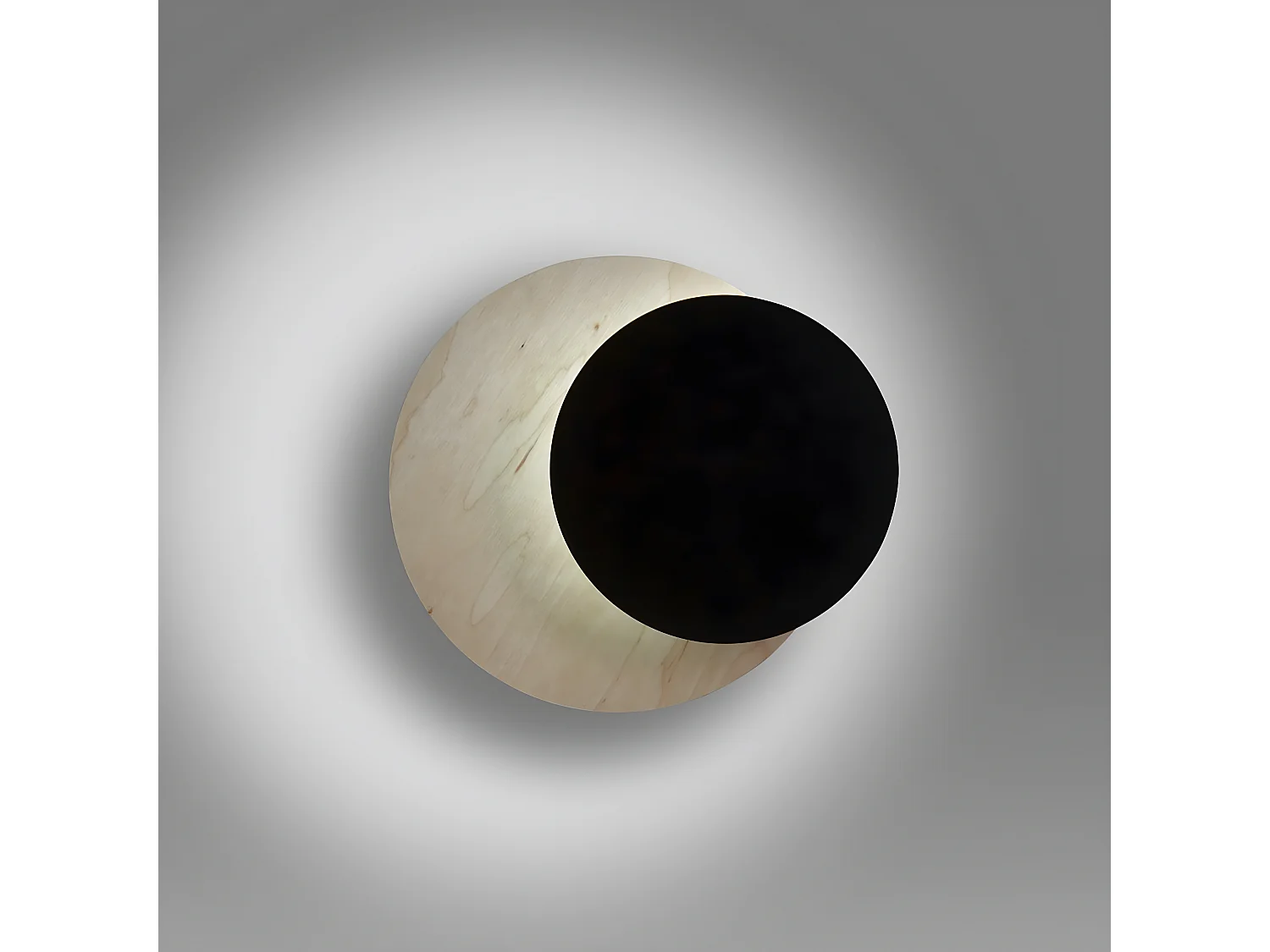 Lampada a Parete Circle 3, Nero, 22x20x13 cm, Seven Design