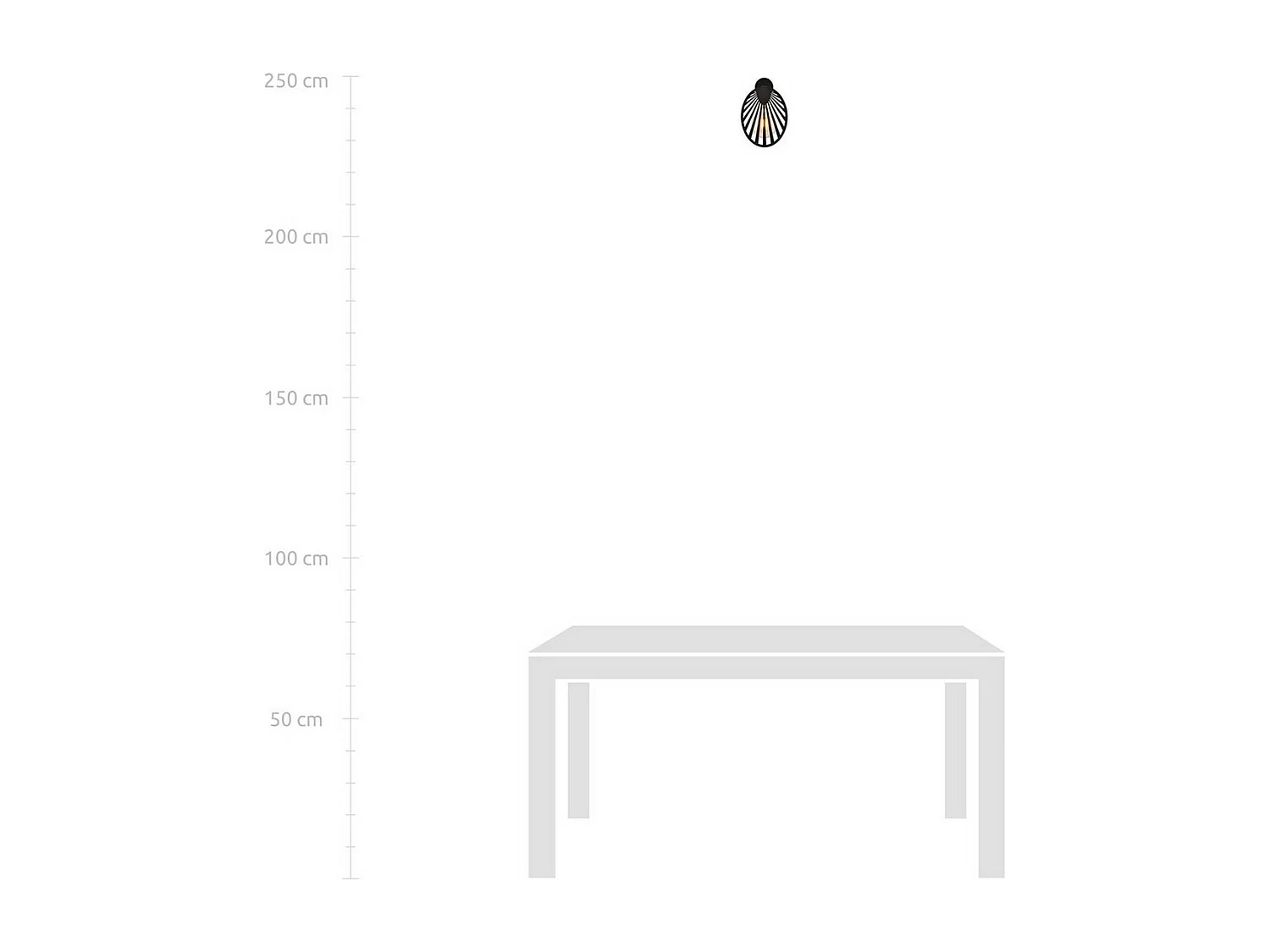 Candeeiro de Parede Talia, Preto, 16x23,5x11 cm, Seven Design