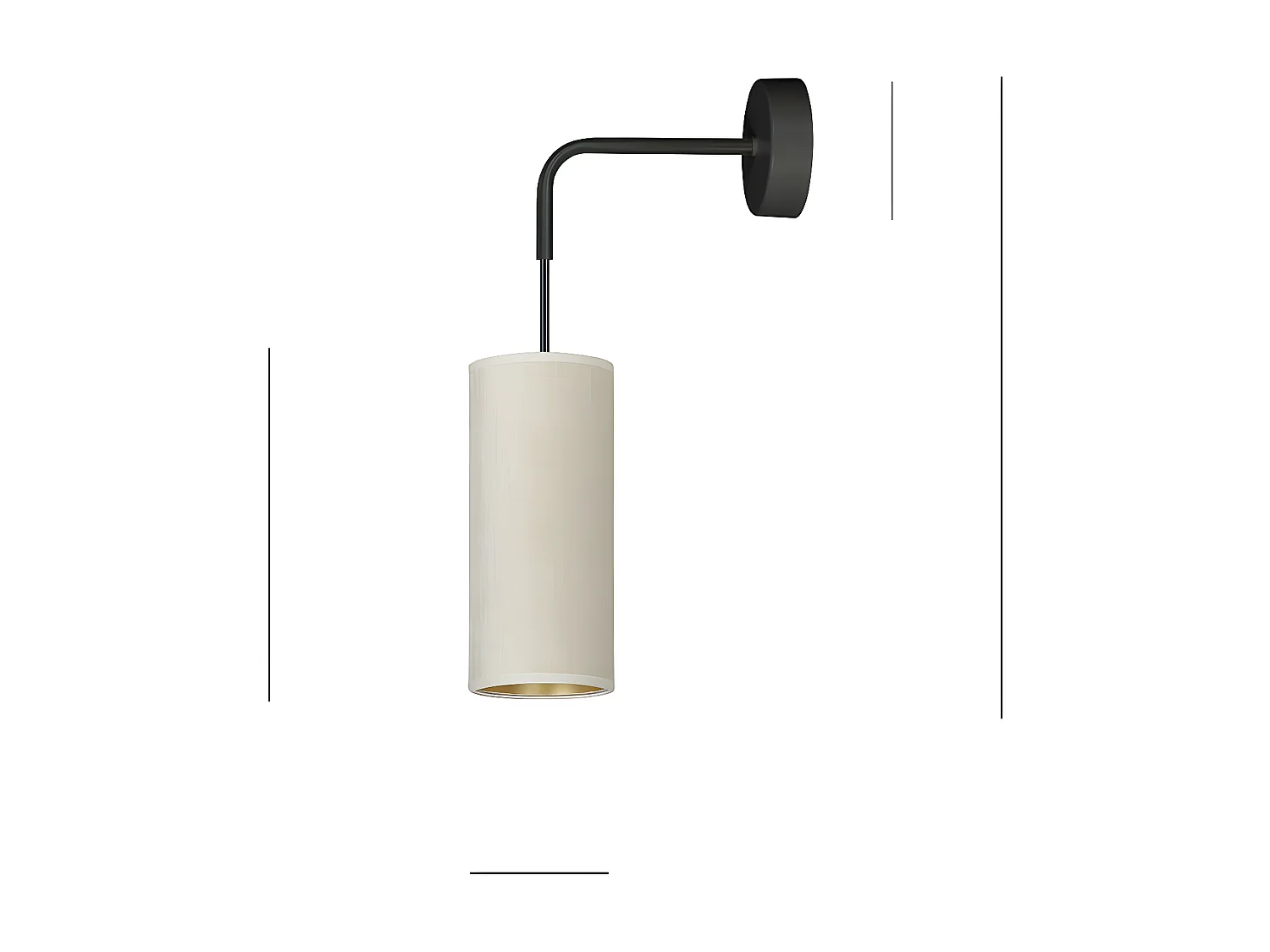 Applique Bente, Blanc, 10x40x18 cm, EPIKASA