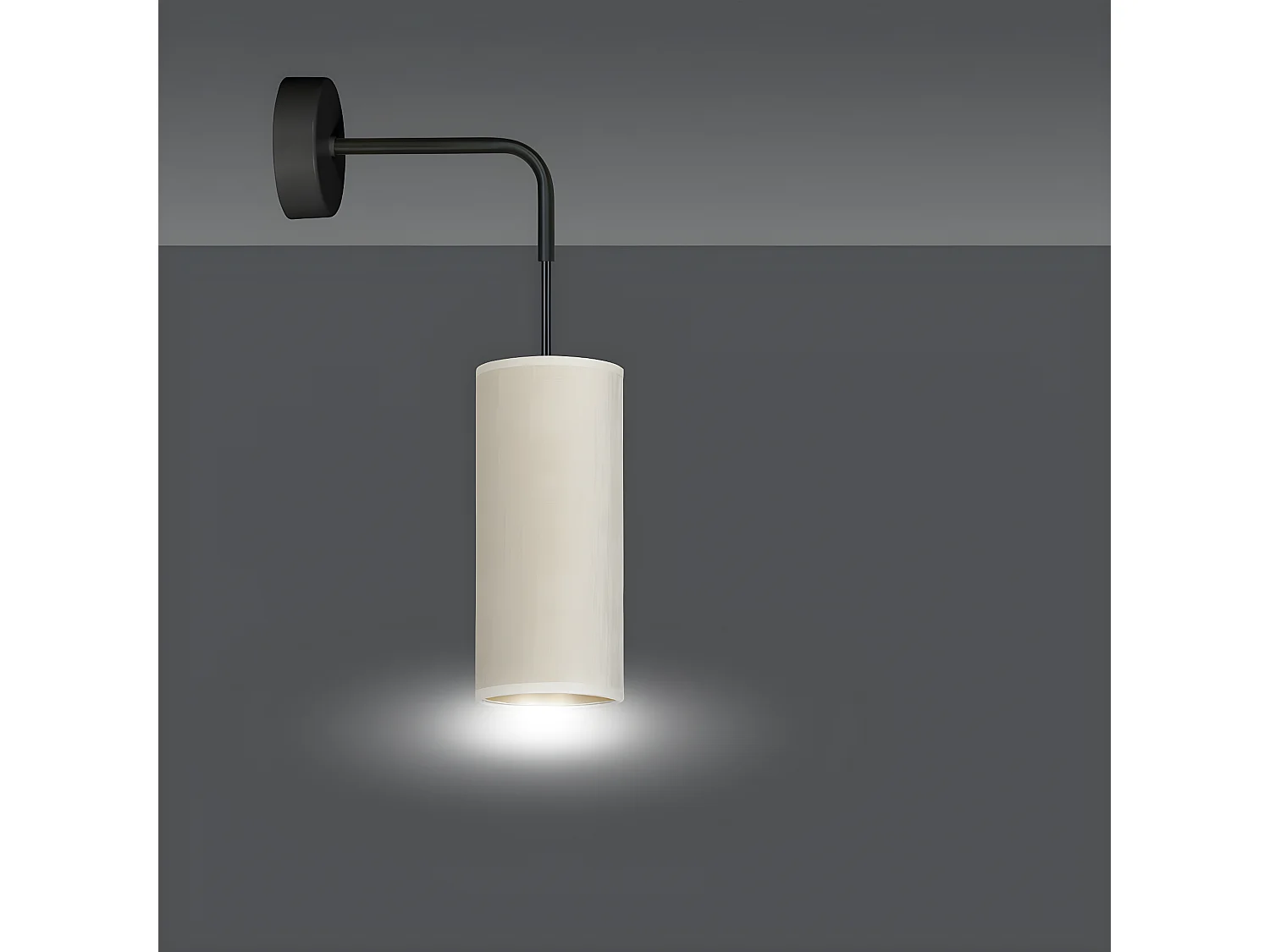 Applique Bente, Blanc, 10x40x18 cm, EPIKASA