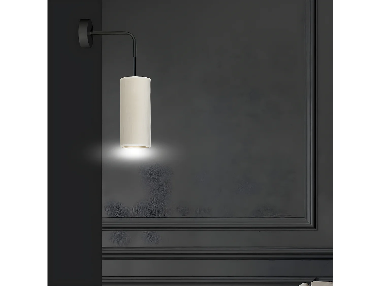 Applique Bente, Blanc, 10x40x18 cm, EPIKASA