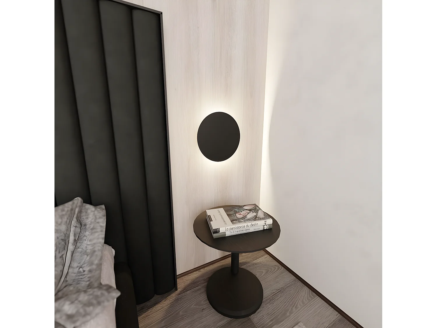 Applique Form, Noir, 30x30x1 cm, Seven Design