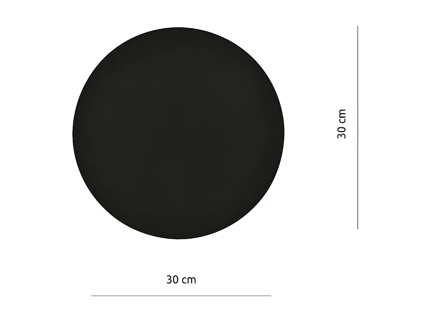 Applique Form, Noir, 30x30x1 cm, Seven Design