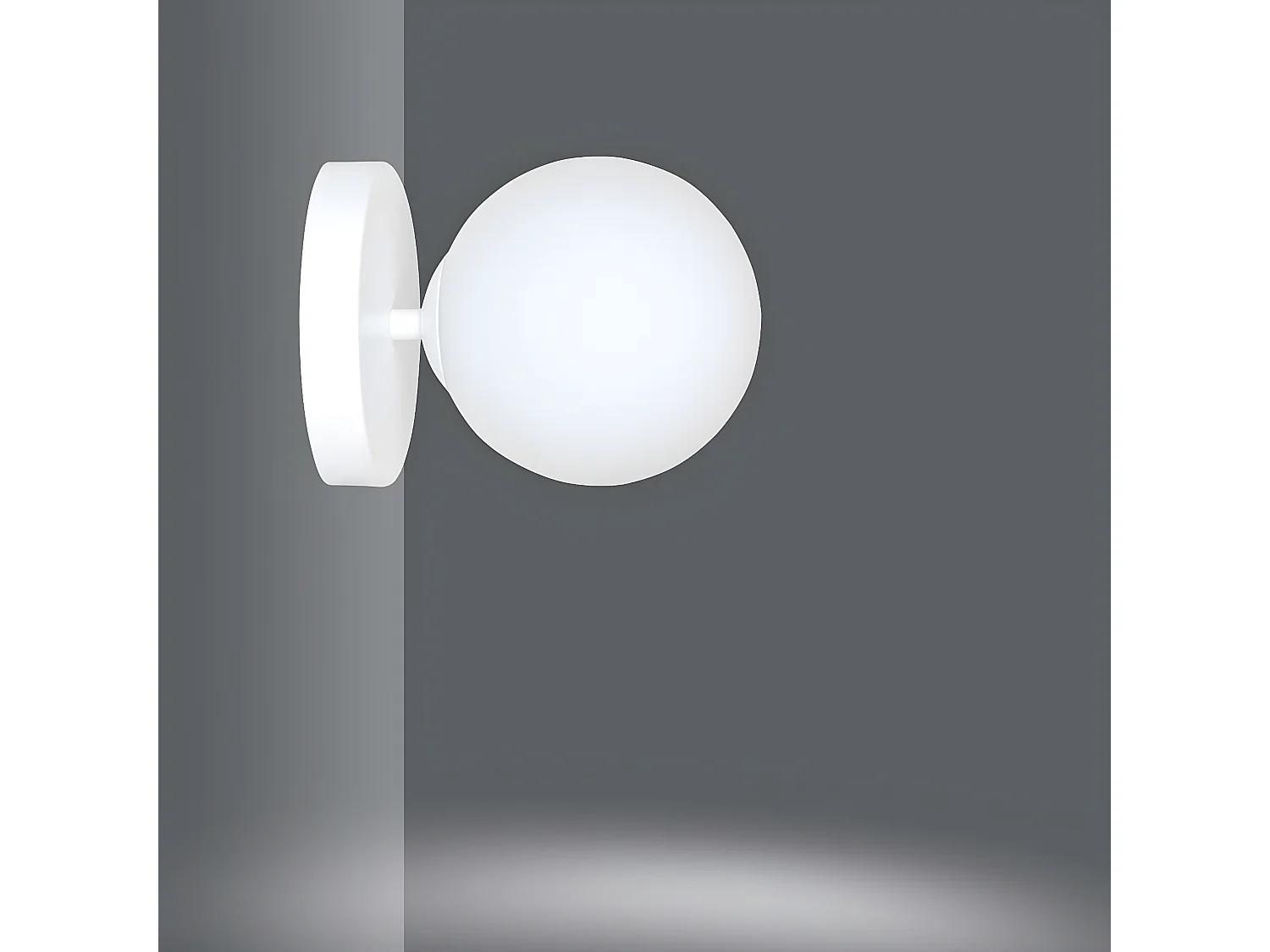 Applique Halldor, Blanc, 15x15x18 cm, EPIKASA