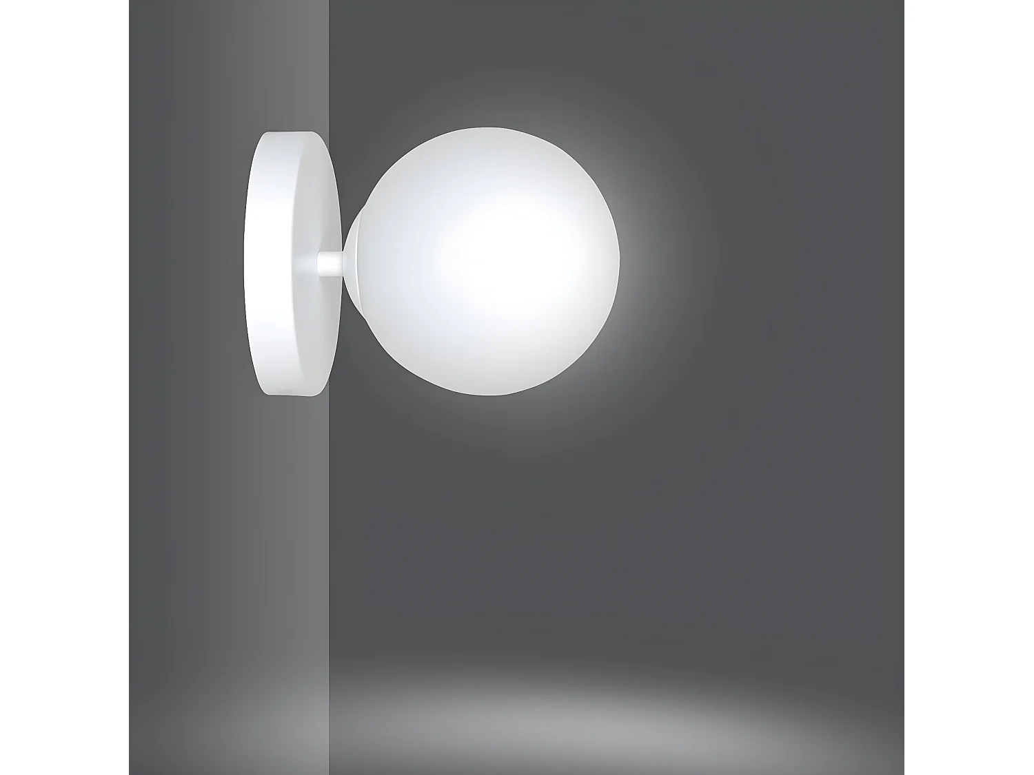 Applique Halldor, Blanc, 15x15x18 cm, EPIKASA