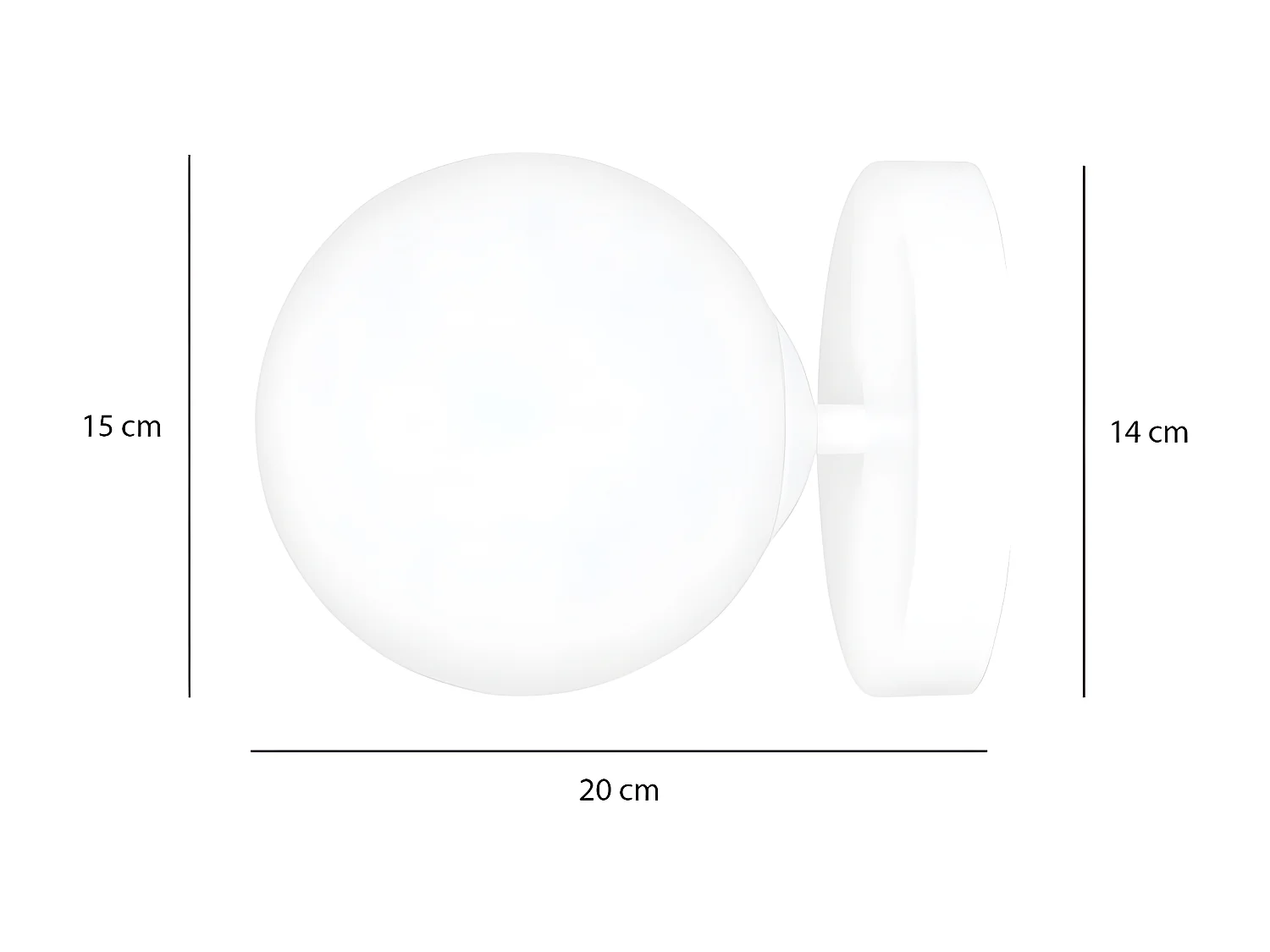 Applique Halldor, Blanc, 15x15x18 cm, EPIKASA